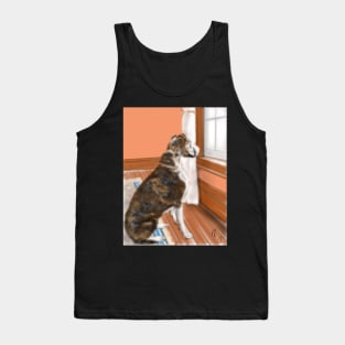 Boxer Dog looking out the Window Tank Top